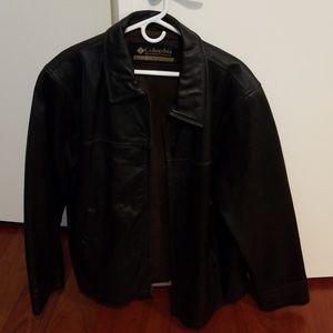 Black Leather Jacket - Large
